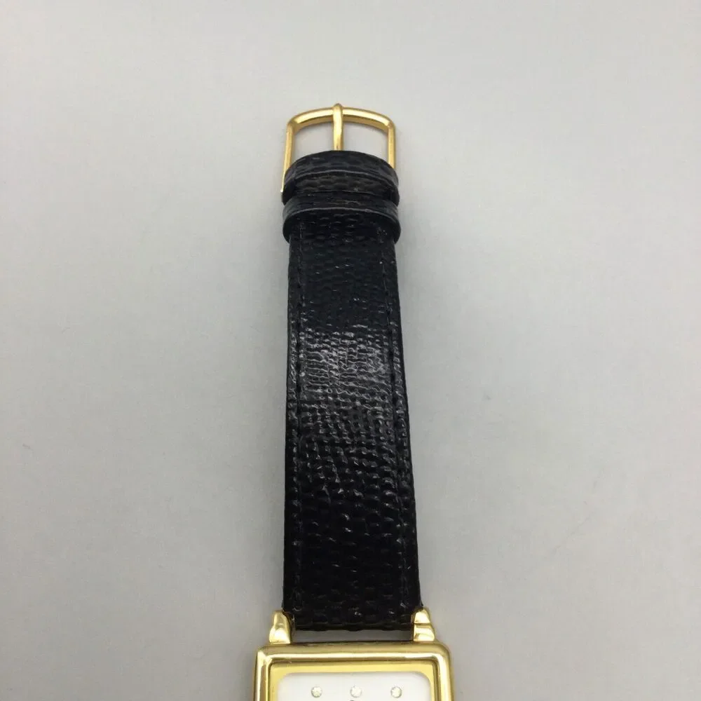 Black Jack Watch 25mm Women Gold Tone Gambling Cards Leather Band New Battery - Picture 6 of 14